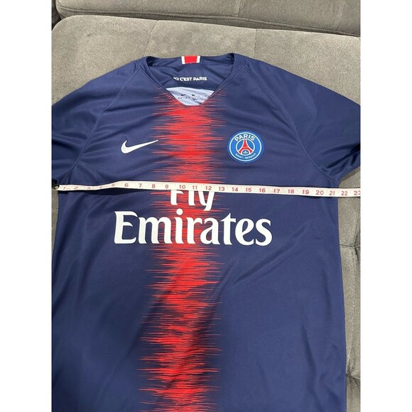 Nike Dri-Fit Ici C'est Paris Fly Emirates 2018 Saint-Germain Blue Jersey L - Picture 7 of 8